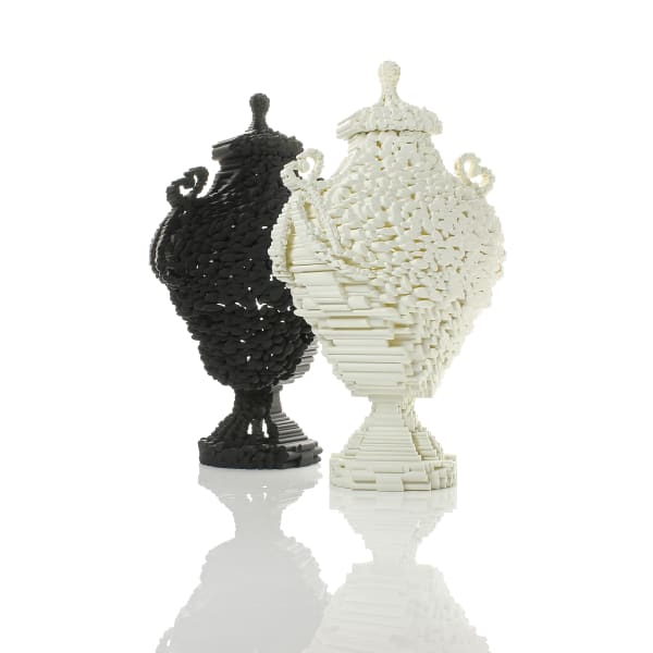 Michael Eden, A Pair of Voxel Sèvres Vases, 2017