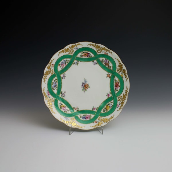 Sèvres Porcelain, A Sèvres Plate given by Louis XV to Maria-Thèresa of Austria, 1758