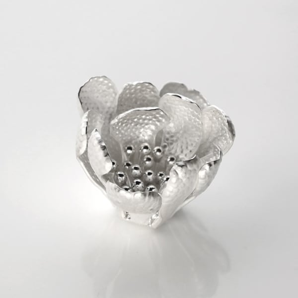 Junko Mori, Silver Organism, Super Mini Peony, 2024