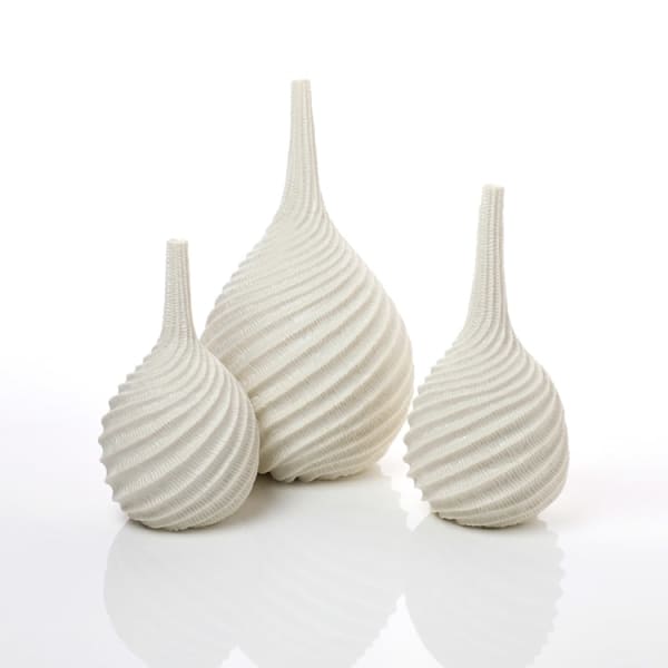 Andrew Wicks, Set of Three Round Twisted Vases, 2020