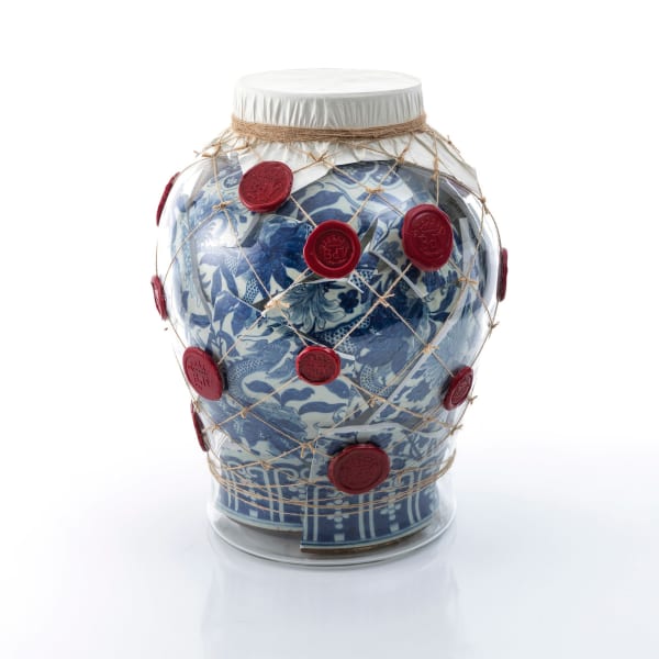Bouke de Vries, Large Temple Jar with Lacquer Seals, 2024