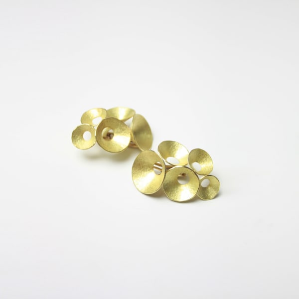 Kayo Saito, Commission Round Seed Pod Earrings, 2012