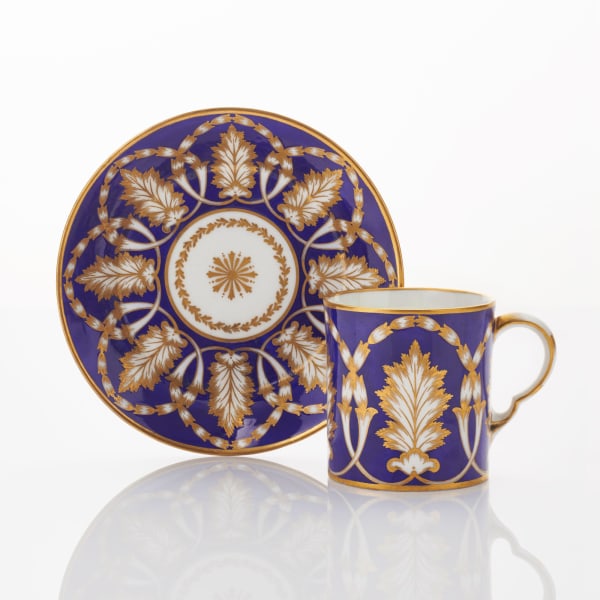 Sèvres Porcelain, A French 18th Century Soft-Paste Sèvres Porcelain Cup & Saucer, circa 1770