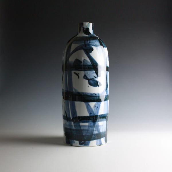 Felicity Aylieff, Ink Blue Tall Vase, Series IV, 2011