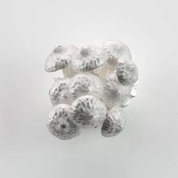 Junko Mori, Silver Organism, Super Mini Mushroom, 2025