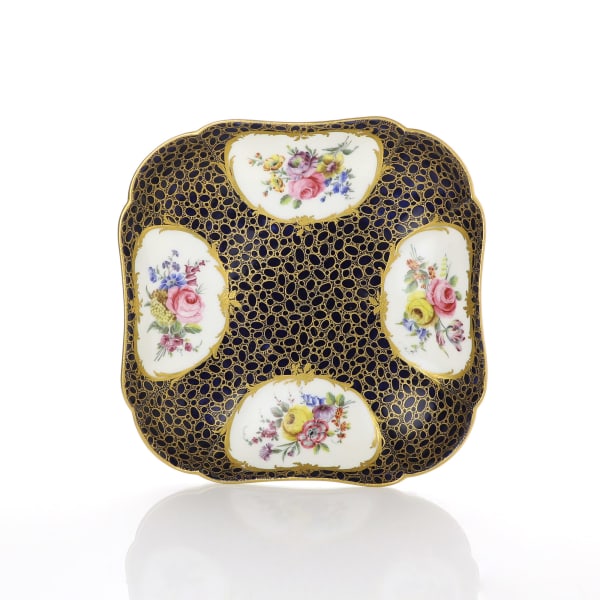 Sèvres Porcelain, A Sèvres Porcelain Square Dish, circa 1761-63