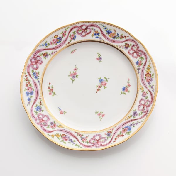 Sèvres Porcelain, A Soft-Paste Sèvres Porcelain Plate from the de Mauroy Service, 1784