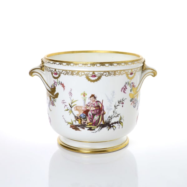 Sèvres Porcelain, A Hard-Paste Sèvres Porcelain Wine Decanter Cooler made for Madame du Barry, 1773