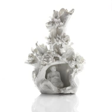 Saint-Cloud Porcelain, A St. Cloud Sculpture of A Hermit inside a Tree, circa 1730-40