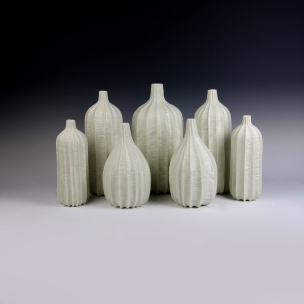 Andrew Wicks, Garniture of Seven Vases, 2013