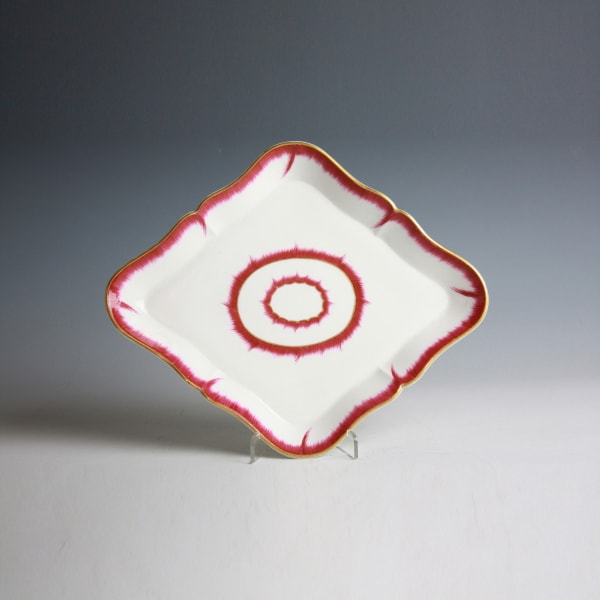 Sèvres Porcelain, A Vincennes Lozenge-Shaped Tray, circa 1752-55