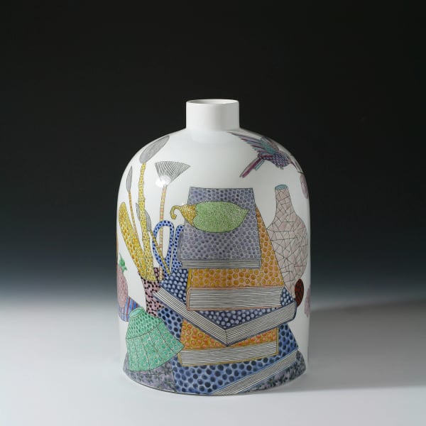 Felicity Aylieff, Still Life with Books and Bird, 2015