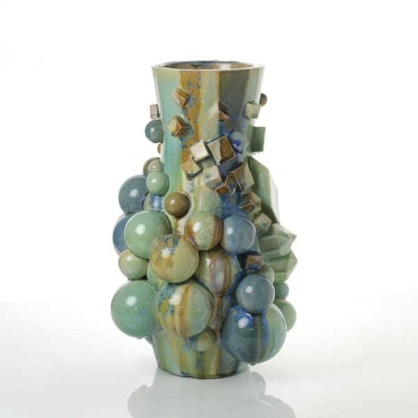 Kate Malone, A Bright Atomic Magma Spiral Vase, 2018