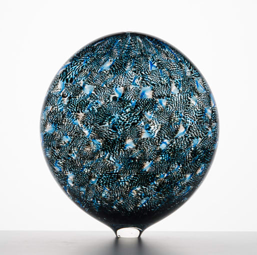 Tobias Møhl, Steel Blue Glassweaver Vessel, 2015