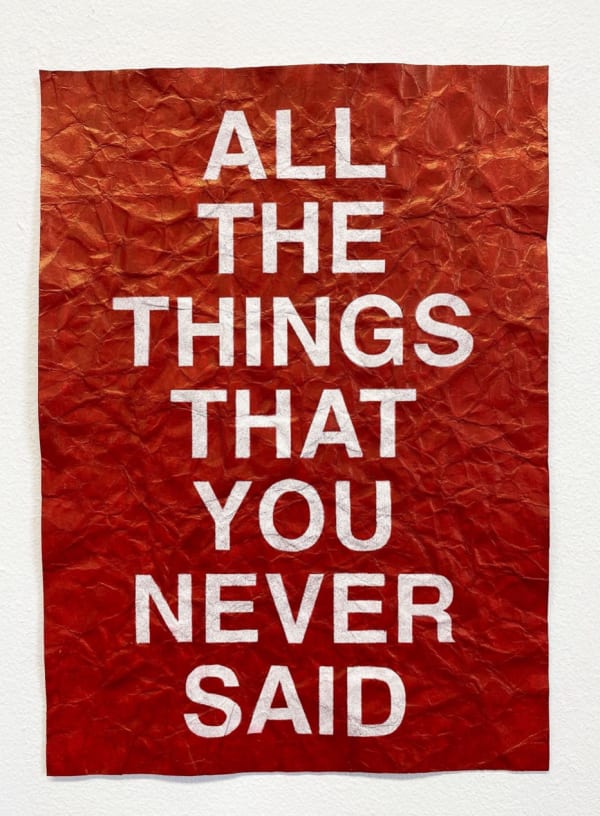 Mark TITCHNER, All The Things That You Never Said, 2020