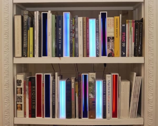 Martin RICHMAN, Bookspace (violet / LED violet), 1998-2002