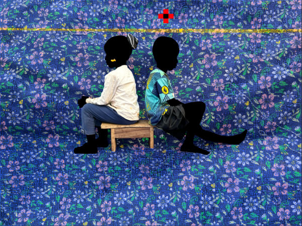 Painted photography. Contemporary art from Africa. Saïdou Dicko, visual artist from Burkina Faso.