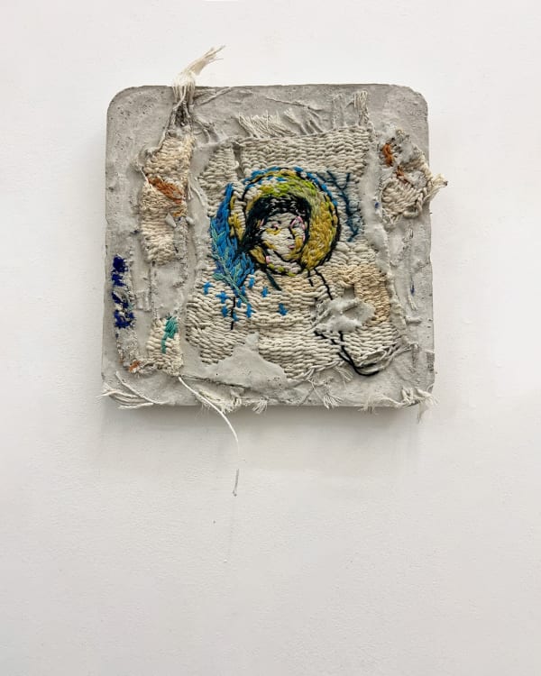 Fariba Boroufar. Iranian Artist. Contemporary African Art in Paris. AFIKARIS. Wool weaving. Acrylic Painting. Hybridity of techniques. Decaying beauty of these abandoned structures.Contemporary African art. Art Contemporain Africain