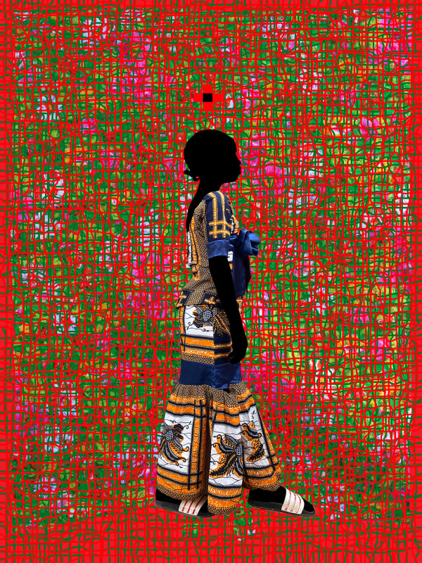Saidou Dicko photograph. Burkinabè Artist. Contemporary African Art in Paris. AFIKARIS Gallery. Self-taught artist. Painted photography. Echoes to Peulh tradition. Figurative and poetic photography.