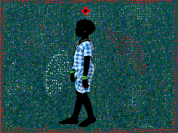 Saidou Dicko, La Vichyssoise de Ouaga T Dentelle Blue Green, 2020