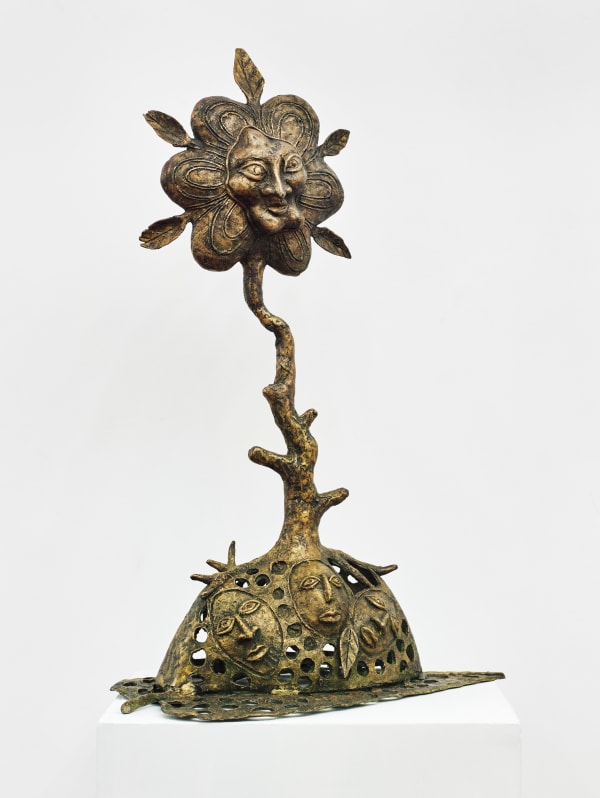 Hervé Yamguen sculpture. Bronze. Historical Cameroonian artist. Abstract figurative. AFIKARIS Gallery. Contemporary African Art in Paris. Cercle Kapsiki.