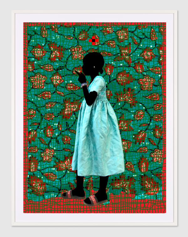 Saidou Dicko photograph. Burkinabè Artist. Contemporary Art. Self-taught artist. Painted photography. Watercolour on paper. Echoes to Peulh tradition. Figurative and poetic photography.