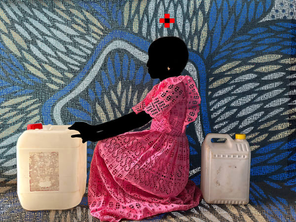 Saidou Dicko photograph. Burkinabè Artist. Contemporary African Art in Paris. AFIKARIS Gallery. Self-taught artist. Echoes to Peulh tradition. Figurative and poetic.