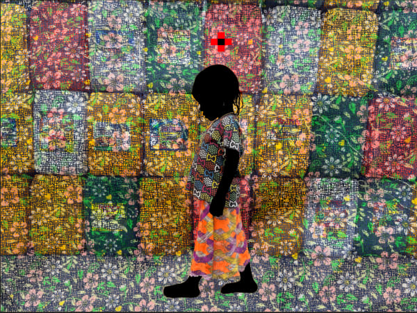 Saidou Dicko photograph. Burkinabè Artist. Contemporary African Art in Paris. AFIKARIS Gallery. Self-taught artist. Painted photography. Echoes to Peulh tradition. Figurative and poetic photography.