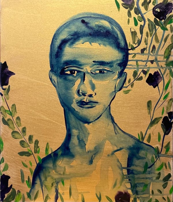 Omar Mahfoudi painting. Moroccan Artist. Contemporary art. Acrylic and ink on paper and canvas. Figurative. Abstraction. Cinematic paintings. Dreamy. Bold colours. Ink on paper.