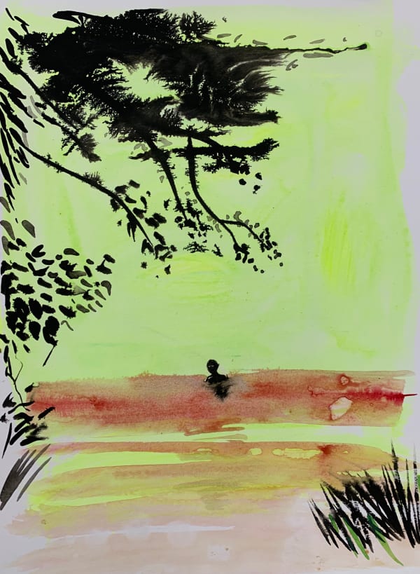 Moroccan Artist. Contemporary art. Acrylic and ink on paper and canvas. Figurative. Abstraction. Cinematic paintings. Dreamy. Bold colours.