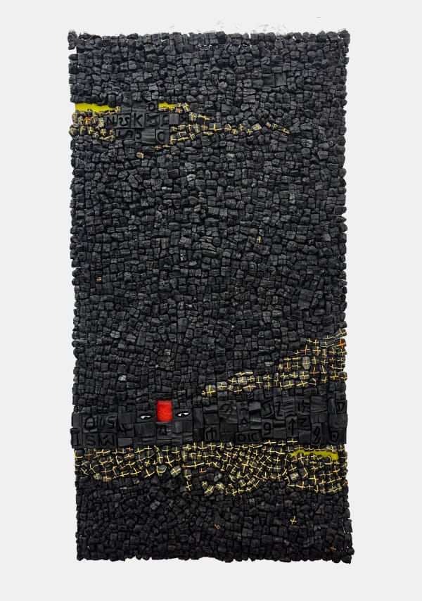 Eva Obodo. Nigerian Artist. Contemporary African Art. Nsukka school. Large-scale installations. Charcoal and rope sculptures. Fabric, burlap, and natural fibers. Tactile textures. Material hybridity. Memory and identity. Cultural narratives. Contemporary conceptual frameworks. Craftsmanship. Resilience. Contemporary culture