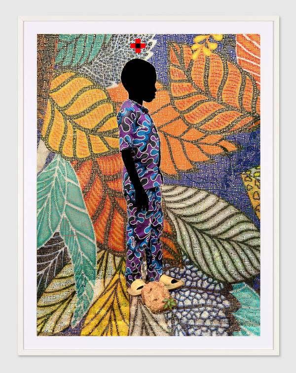 Saidou Dicko photograph. Burkinabè Artist. Contemporary African Art in Paris. AFIKARIS Gallery. Self-taught artist. Painted photography. Echoes to Peulh tradition. Figurative and poetic photography.