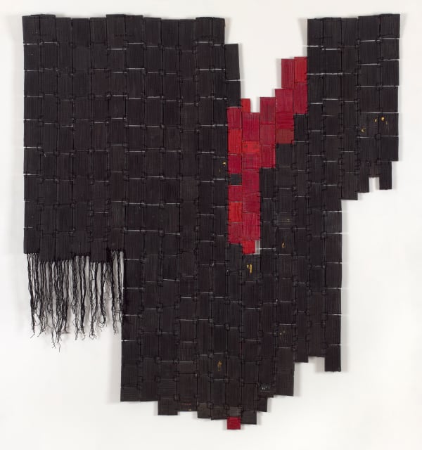 Ange Dakouo. Malian Artist. Contemporary African Art in Paris. AFIKARIS. Wall tapestries. Traditional artisanal techniques. Contemporary conceptual frameworks. Malian culture. Hybridity of techniques. Resilience. Global inequalities. Textile Artworks. Craftsmanship.