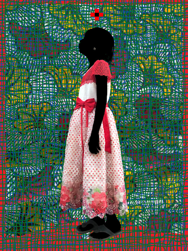 Saidou Dicko photograph. Burkinabè Artist. Contemporary Art. Self-taught artist. Painted photography. Watercolour on paper. Echoes to Peulh tradition. Figurative and poetic photography.