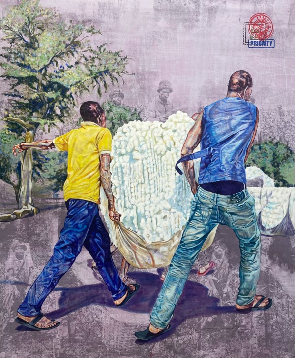 Jean David Nkot Early in the morning Artiste peintre camerounais Contemporary art