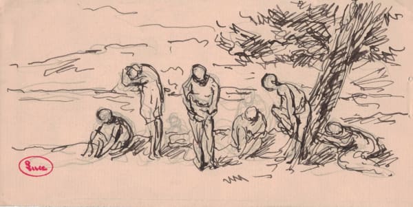 Maximilien Luce, Study of people bathing in nature
