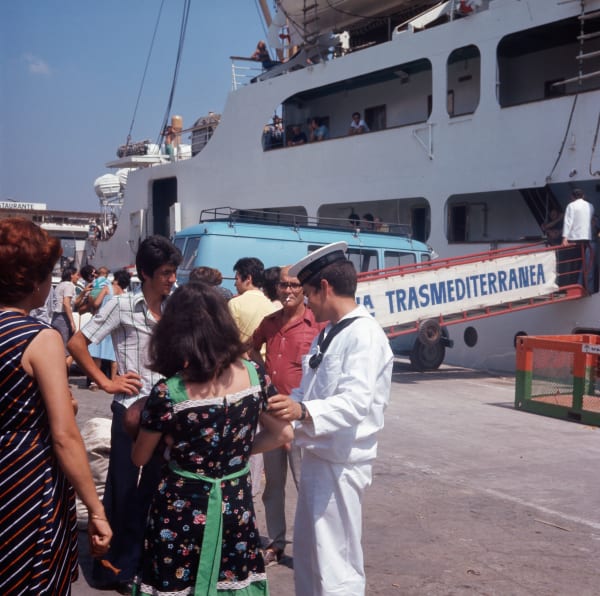 Walter Rudolph, All aboard the Feria Trasmediterranea, Puerto de Ibiza, Spain, 1976