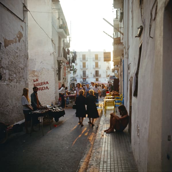 Walter Rudolph, Golden hour sunlight in Ibiza Town, Spain, 1976
