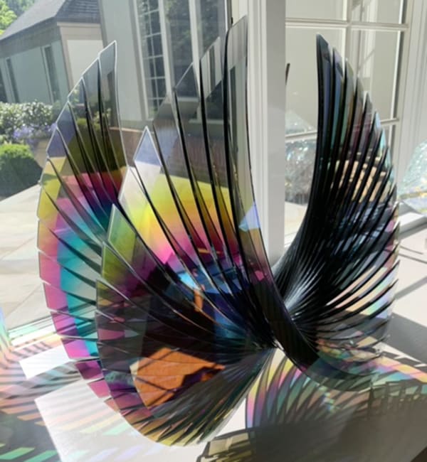 Tom Marosz, Dichroic Grey Wings 24", 2020, SOLD