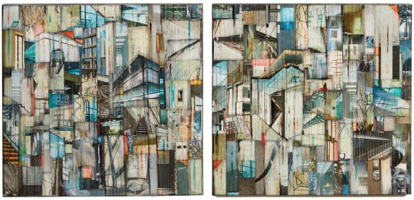 Madonna Phillips, Rise and Climb Diptych, 2017, SOLD