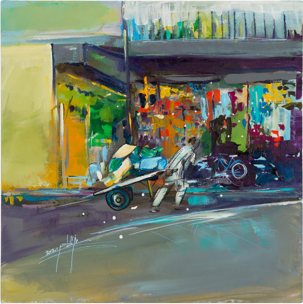 Mona Al Khaja, Departure (The Cart Owner 2), 2021