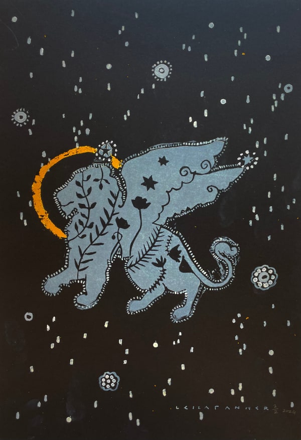 Leila Rose Fanner, Lion of Venice Black II, 2024