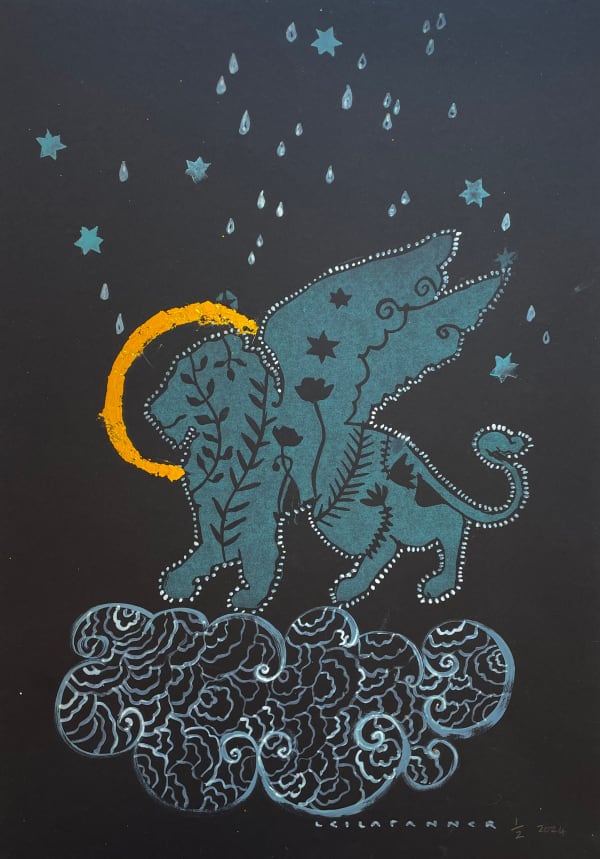 Leila Rose Fanner, Lion of Venice Black I, 2024