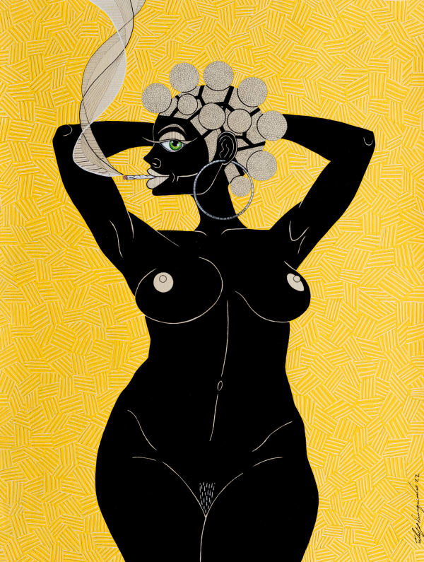 Filipe Branquinho, Black on Yellow, 2022