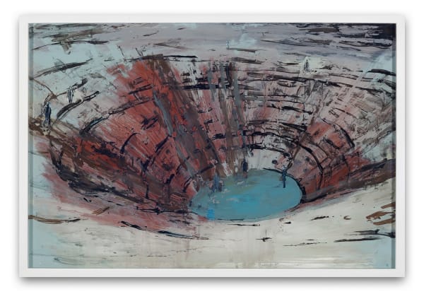 Tatiana Blass Stage-hole #2, 2025 Synthetic enamel on glass 40 x 60 cm