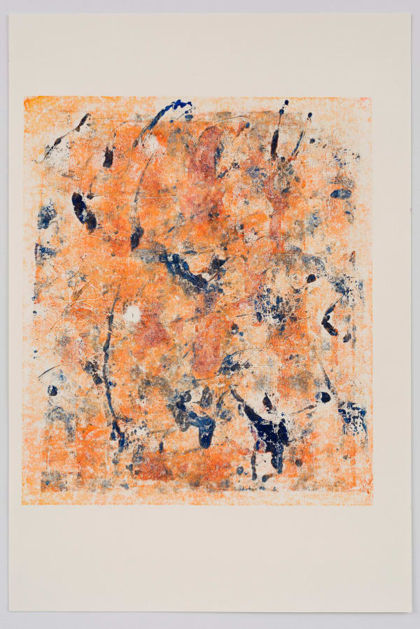 Rebecca Meanley, Untitled (orange-dark blue), 2022