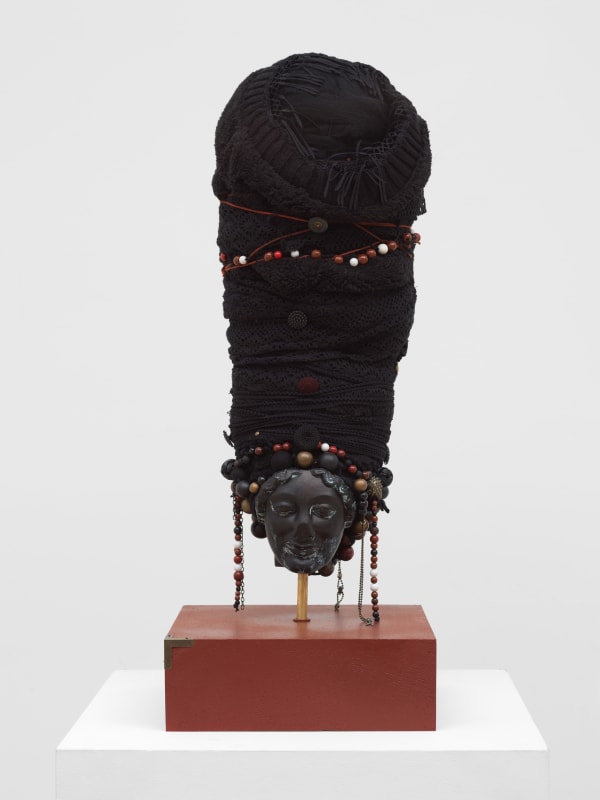 Ricardo Brey Shango Dressed as a Woman, 2022–2023 Mixed media 30 1/4 x 11 5/8 x 11 5/8 in (76.8 x 29.5 x 29.5 cm)