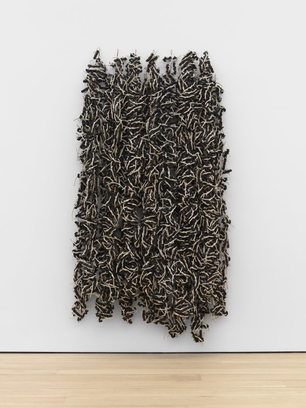 Hassan Sharif Weave 4, 2013 Rubber, electrical cable, and copper wire 100 1/2 x 55 x 13 in (255.3 x 139.7 x 33 cm)