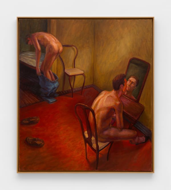 Hugh Steers Two Chairs, 1993 Oil on canvas 72 1/8 x 63 1/4 in (183.2 x 160.7 cm) 74 1/4 x 65 1/2 x 2 1/2 in framed (188.6 x 166.4 x 6.3 cm framed)