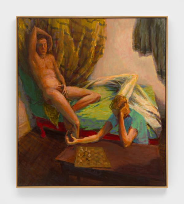 Hugh Steers Chess, 1987 Oil on canvas 69 5/8 x 61 1/8 in (177.16 x 155.26 cm) 70 1/2 x 62 1/2 x 2 1/4 in framed (179.1 x 158.8 x 5.7 cm framed)